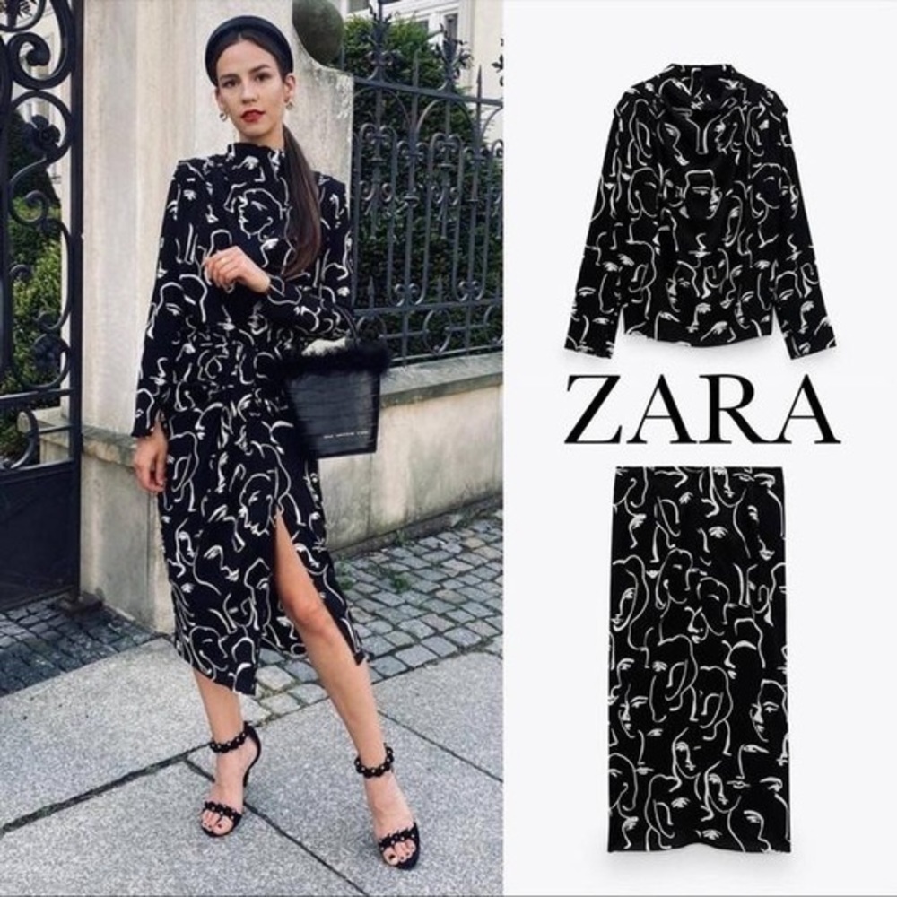 ZARA FLOWY SKIRT
